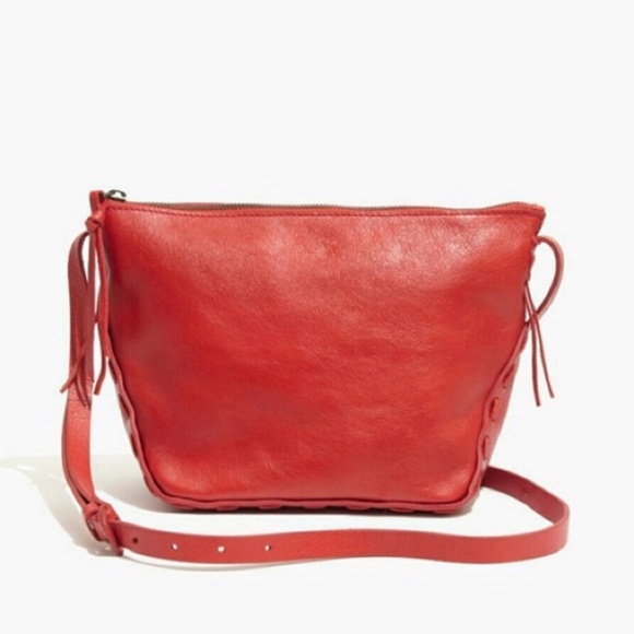 Madewell Handbags - Madewell Marin Crossbody Red Leather Bag E7471